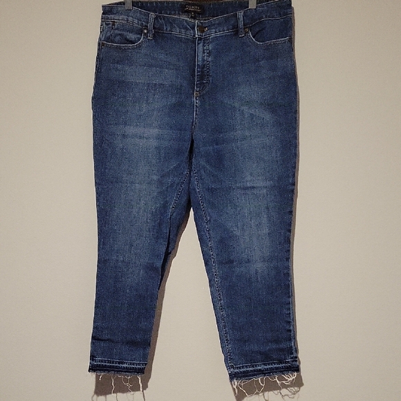 Talbots Classic Blue Ankle Jeans Flawless Five Pocket Jeans Size 16 - Picture 1 of 5